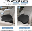 Axooms Memory Foam Car Seat Cushion for Sciatica and Lower Back Pain Relief, Black