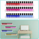 Axooms 6-Pack 15-Inch Acrylic Wall-Mounted Nail Polish Racks, Holds Up to 96 Bottles, Clear Essential Oil Display and Organizer