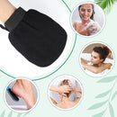 Axooms Exfoliating Glove Dead Skin Remover - Body Scrubber Exfoliator, Deep Exfoliating Mitt for Body, Double Layer Exfoliating Gloves for Dead Skin, Tan Removal for Face and Body (Black)