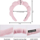 Axooms Soft Terry-Cloth Spa Headband for Face Washing, Makeup, and Skincare, Non-Slip Puffy Hair Band