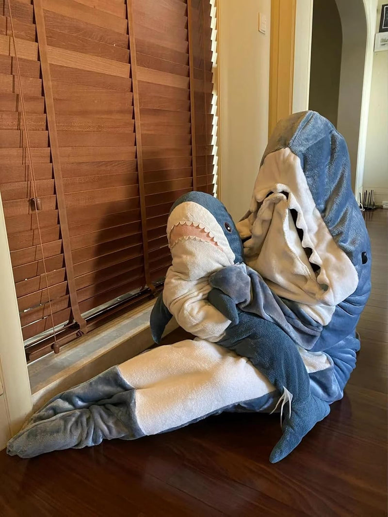 Wearable Shark Blanket Hoodie Onesie Adults/Kids