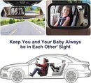 Axooms Back Seat Safest Frame Shatterproof Baby Mirror for Car Rear View Baby Car Seat Mirror to See Rear Facing Infants and Babies Baby Car Mirror Backseat Mirror for Baby - Ensure Travel Safety