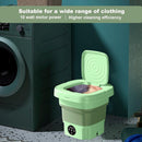 Axooms Small Automatic Portable Folding Washing Machine – Lightweight Mini Washer for Travel, Camping, Apartments & Underwear (Green)