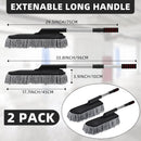 Axooms 2-Pack Microfiber Car Dusters, Scratch-Free Exterior Dusting Brushes with Extendable Handles for Interior and Exterior Cleaning (Blue Gray)