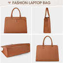 Axooms Women's 15.6-Inch Water-Resistant Leather Laptop Tote Bag