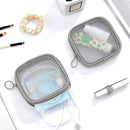 Axooms 4-Piece Mesh Makeup Bag Set, Clear Travel Cosmetic Bags with Zippers, Small Toiletry Pouches in Multiple Sizes