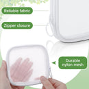 Axooms 4-Piece Mesh Makeup Bag Set, Clear Travel Cosmetic Bags with Zippers, Small Toiletry Pouches in Multiple Sizes