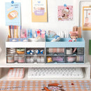 Axooms Desktop Makeup & Stationery Organizer with Drawer - White