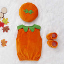 Axooms Baby Boy and Girl Halloween Pumpkin Costume Romper with Hat and Booties