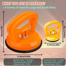 Axooms 3-Piece Car Dent Puller Kit, 1 Large Orange (4.5 in) + 2 Small Yellow (2.2 in) Suction Cups
