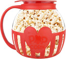 Axooms Microwave Popcorn Maker, Borosilicate Glass Microwave Popcorn Popper, Dishwasher Safe, Great for Gatherings, Parties and Picnics - Red