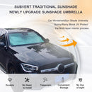 Axooms Car Windshield Sun Shade, Foldable Car Umbrella Sunshade with UV and Heat Protection, Keeps Your Car Cool, Open Design for Trucks and Cars (55 × 31 Inches)