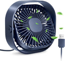 Axooms Small USB Desktop Fan – Portable Quiet Table Fan 4 Inch, 3 Wind Speeds, 360° Rotation, for Office, Bedroom & Travel