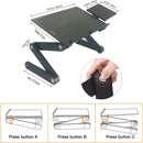 Axooms Foldable Laptop Table with Mouse Pad, Portable 360° Adjustable Bed and Sofa Desk