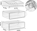 Axooms Clear 3-Tier Makeup Organizer with 2 Drawers and Lipstick Tray