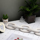 Axooms Wooden Decorative Chain - 5 Link, Home, Office & Party Decor (White)