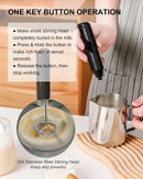 Coconut Electric Handheld Milk Frother with Stainless Steel Stand - Battery Operated Foam Maker & Mini Drink Mixer for Coffee, Frappe, Latte, Matcha & Hot Chocolate