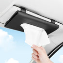 Axooms Car Tissue Box Holder, Sun Visor Mount, Luxury Faux Leather Tissue Cover, Hanging Car Tissue Holder for Rear Seat, Car Interior Accessory (Black)