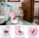 Axooms Portable Foldable Travel Potty for Toddlers, Toilet Training for Boys and Girls, Indoor and Outdoor, Pink