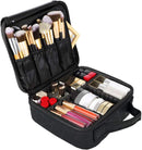 Axooms Cosmetics Storage Bag with Adjustable Compartments, Black, 25 × 22 × 9 cm