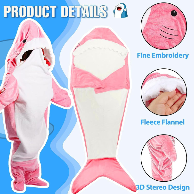 Wearable Shark Blanket Hoodie Onesie Adults/Kids