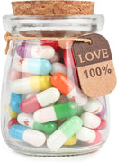 Axooms Capsule Letter Message in a Bottle - Cute Capsule Love Letter Gift for Friend/Girlfriend - Message Pills for Valentine's Day, Birthday, Mother's Day Gift (Mixed Colors 50 Pieces)