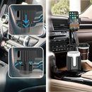 Axooms Universal 3-in-1 Car Cup Holder and Phone Mount, Expandable Base, Black