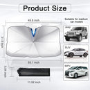 Axooms Car Windshield Sun Shade, Foldable Car Umbrella Sunshade with UV and Heat Protection, Keeps Your Car Cool, Open Design for Trucks and Cars (55 × 31 Inches)