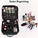 Axooms Cosmetics Storage Bag with Adjustable Compartments, Black, 25 × 22 × 9 cm