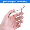 Axooms Professional Stainless-Steel Cuticle Nipper, Surgical-Grade Half-Jaw Nail and Dead Skin Trimmer with Double Spring
