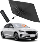 Axooms Car Windshield Sun Shade, Foldable Car Umbrella Sunshade with UV and Heat Protection, Keeps Your Car Cool, Open Design for Trucks and Cars (55 × 31 Inches)
