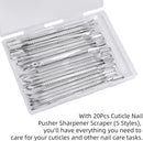 Axooms 4-Piece Stainless Steel Cuticle Nipper Set, Manicure Tool for Fingernails and Toenails