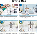Axooms Electric Makeup Brush Cleaner with Cleaning Mat, Automatic USB-Charging Brush Cleaning Machine for All Brush Sizes, Gift for Women and Girls