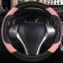 Axooms Leather Steering Wheel Protection Cover , Non-Slip and Breathable Microfiber Protective Cover, Universal Fit for Most Cars (Beige)