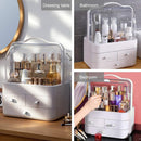 Axooms Clear Acrylic 3-Drawer Storage Box for Vanity, Makeup, Cosmetics and Jewelry, 1 Piece, White