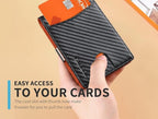 Premium Leather Slim Money Clip Wallet for Men