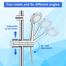 Axooms Shower Head Holder Universal Adjustable Shower Holder Bracket , Shower Head Holder Replacement Fits 18-25mm Round Shower Pole, ABS and Chrome-Plated, Silver