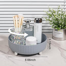 Axooms 360° Rotating Perfume and Makeup Organizer Tray, Large, Ivory White