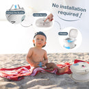 Axooms Portable Foldable Travel Potty for Toddlers, Toilet Training for Boys and Girls, Indoor and Outdoor, Pink