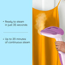 Conair Handheld Garment Steamer for Clothes, Turbo ExtremeSteam 1875W Fabric Steamer, Portable Handheld Design, Strong Penetrating Steam, Amazon Exclusive, Purple