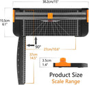 Axooms A4 Stainless Steel 12 Inch Paper Trimmer, Paper Cutting Tool with Automatic Safety Guard and Side Ruler for Craft Paper, Coupons, Stickers, Cards