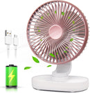 Axooms 4000mAh Double-Ended Spray Fan, Cool Air, 3 New Speeds 2025, USB-C Rechargeable with LED Light Cooler, Touch & Remote Control, 280ml Water Tank, Ice Fill (White)