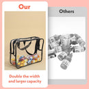 6 Packs Large Toy Storage Bags, Clear PVC Organizer Bags with Labels Board Game Storage Waterproof Reusable Toy Bag for Puzzle Building Blocks Books