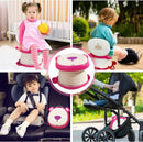 Axooms Foldable Toddler Travel Potty, Portable Car Potty with Disposable Liners, Compact Toilet Seat for Travel, Camping, and Outdoor Use, Pink