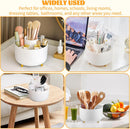 Axooms 360° Rotating Makeup Organizer, 5-Compartment Makeup Brush Holder for Bedroom and Bathroom Vanities, Office Stationery Storage and Desktop Pen Holder, Black