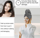 Axooms 1-Piece Microfiber Hair Drying Towel Wrap, Quick-Absorbing Anti-Frizz Turban with Button for Women's Long Wet Hair