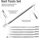 Axooms 4-Piece Stainless Steel Cuticle Nipper Set, Manicure Tool for Fingernails and Toenails