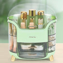 Axooms Makeup & Skincare Storage Organizer with Drawers and Waterproof, Dustproof Cover for Bedroom, Bathroom & Countertop, Green