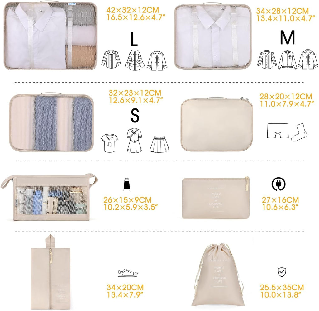 Packing Cube Set for Travel