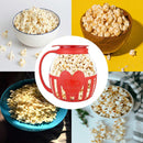 Axooms Microwave Popcorn Maker, Borosilicate Glass Microwave Popcorn Popper, Dishwasher Safe, Great for Gatherings, Parties and Picnics - Red